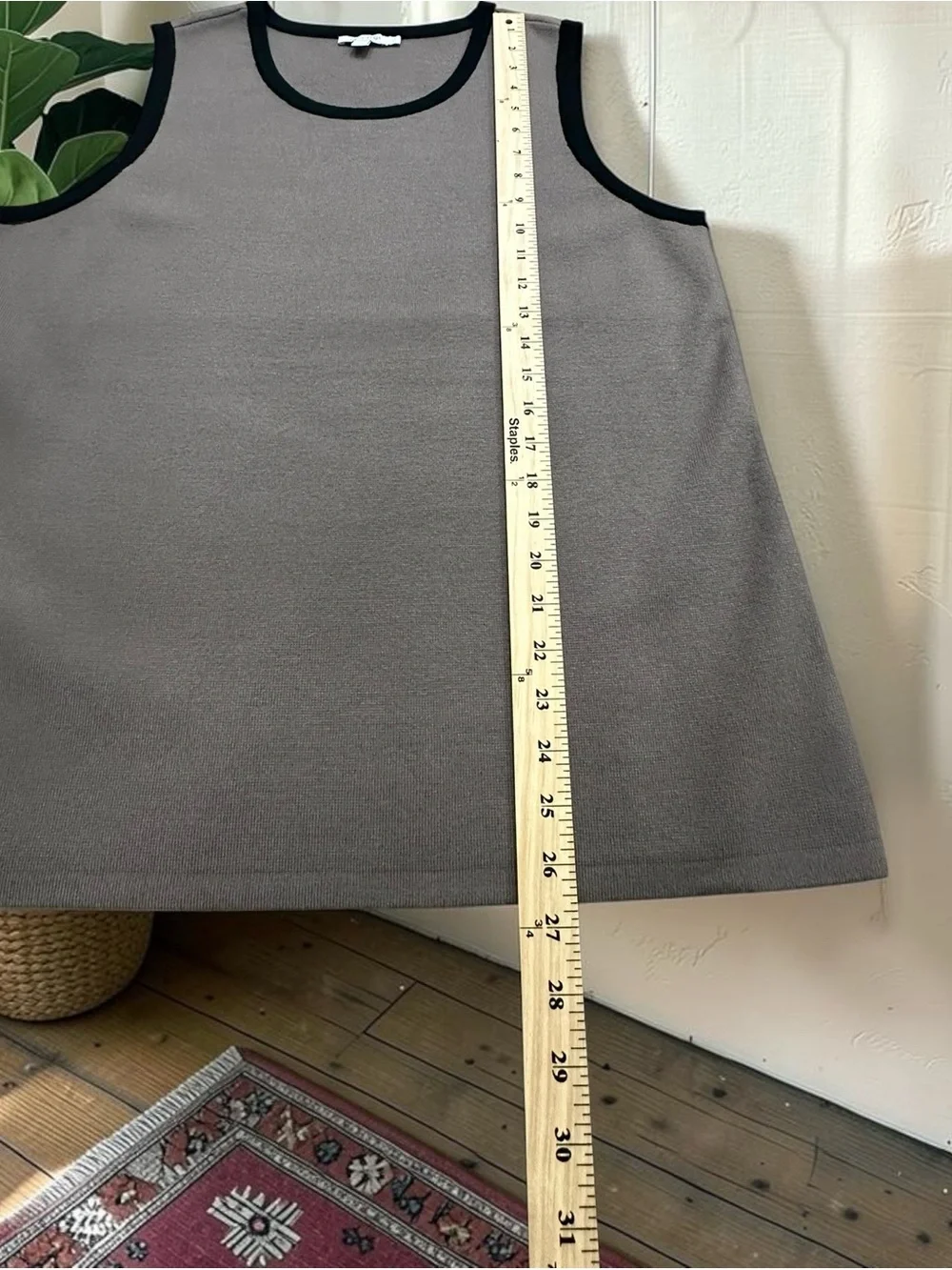 Chico’s Tank & Cardigan Set. Viscose Knit Blend. Stretchy. Dark Taupe. L-XL